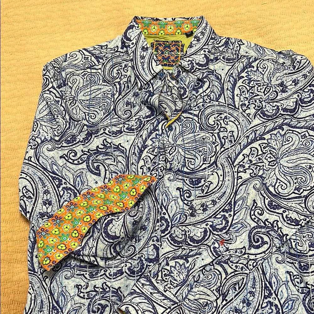 Men's Blue Paisley Shirt